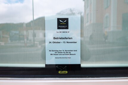 Wegen Betriebsferien geschlossen. Schade.