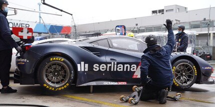 L'équipe de course Octane126 de Wallisellen participe à des courses avec une Ferrari 488 