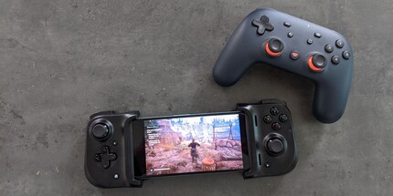 You can also use Stadia with controllers such as the Razer Kishi.