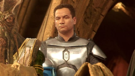Jango Fett, played by Temuera Morrison, who fittingly also plays Boba Fett in «The Mandalorian».