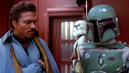 Here's Boba Fett on the right, played by Jeremy Bulloch in 1980.