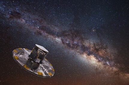 © ESA/ATG MEDIALAB; BACKGROUND: ESO/S. BRUNIER (AUSSCHNITT)