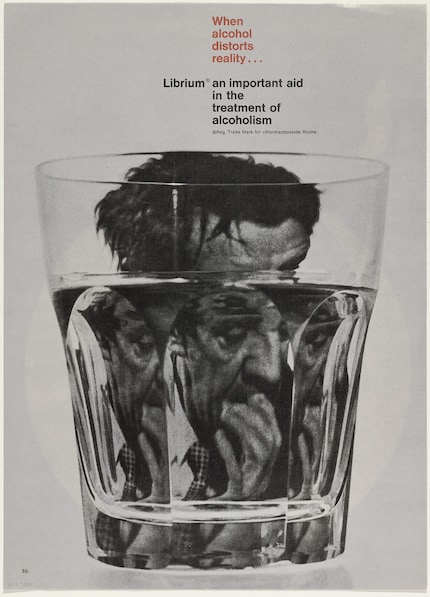 Pubblicità Librium, 1963, Rolf Harder, in mostra al Museum of Modern Art, New York.
