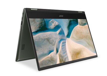 Der Bildschirm des Acer Chromebook Spin 514 lässt sich um 360 Grad drehen.
