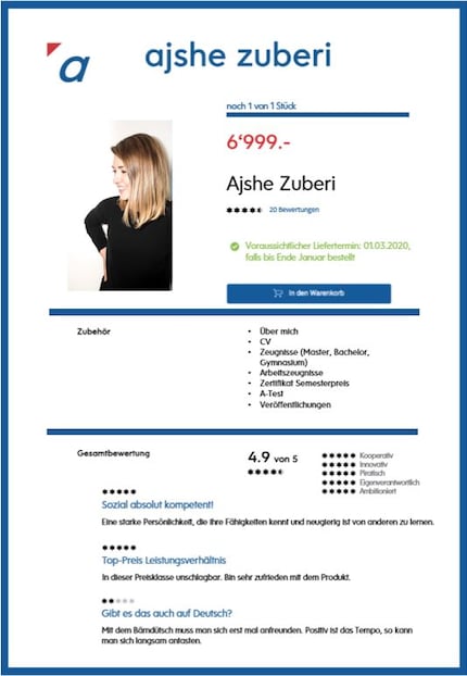 Grazie alla sua creatività, Ajshe fa ora parte della gamma di Digitec Galaxus.