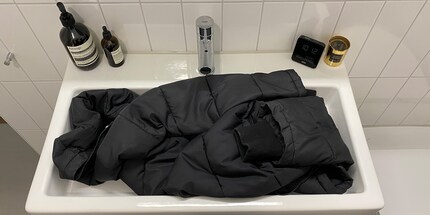 Mein Lavabo ist zu klein für eine grosse Winterjacke mit Daunenfüllung.