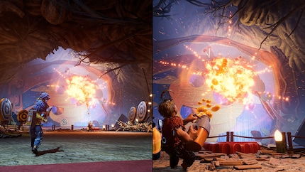 Das Spiel wird komplett Co-op und im Splitscreen gespielt.