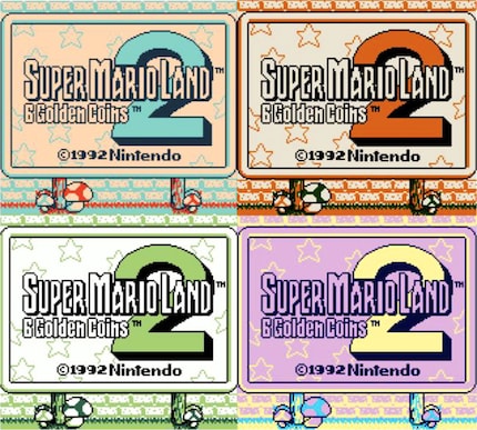Un totale di 40 tavolozze sono disponibili per i vecchi giochi monocromatici per Game Boy.