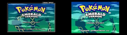 Il confronto alla stessa dimensione. GameCube a sinistra, GBA Consolizer a destra.
