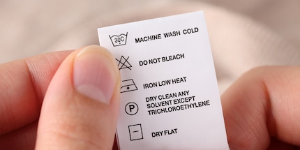 Sur l'étiquette figurent les instructions de lavage.