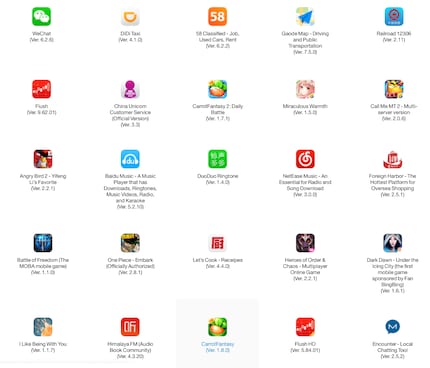 Die infizierten Apps in der gelöschten Nachricht Apples
