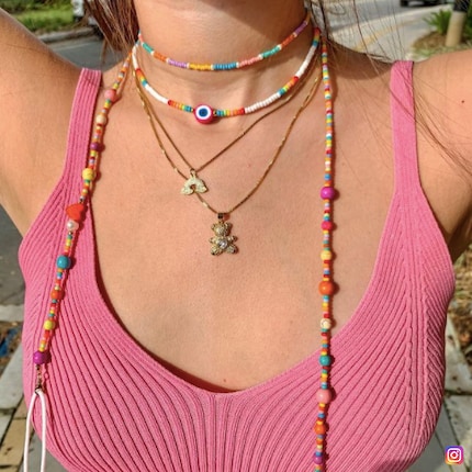 ...or as a more affordable option – playful jewellery is fun. Image: @mysha.col