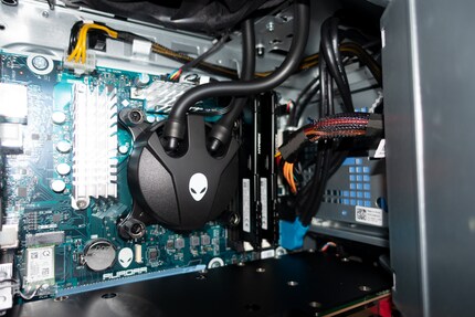 CPU mit Wasserkühlung.