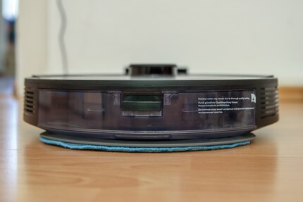 Die extra Wischplatte ist dezent.