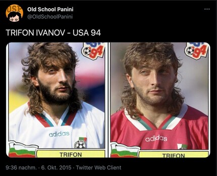 Eine leider nicht mehr lebende Panini-Legende: Der Bulgare Trifon Ivanov.