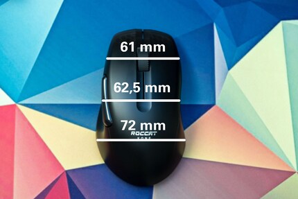 Die Masse in der Breite. Sie gelten für Kone Pro Air und Kone Pro.