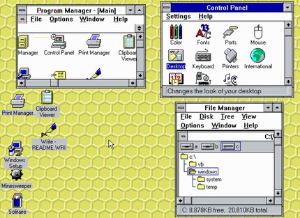 In Windows 3.11, the Desktop wasn’t really a thing.