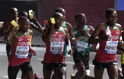Kühlung für die Athleten an der WM in Doha.
