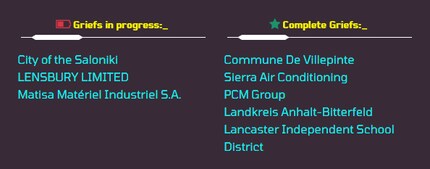 Griefs aktuelle Erpressungen, Stand 28. Juli 2021.