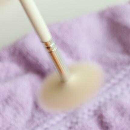 Die Pinsel trocknen zwar durch die schnellen Umdrehungen, ...