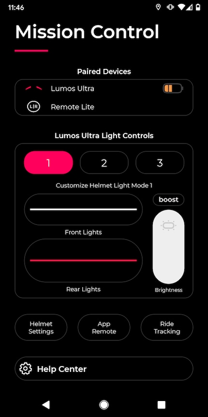 L’appli vous permet de configurer les modes d’éclairage...