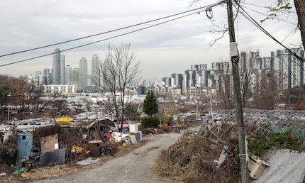 Crescita e povertà vanno di pari passo a Gangnam, Corea del Sud.