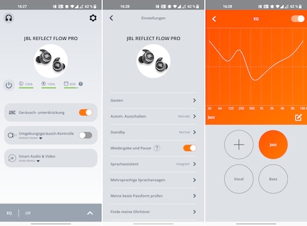 L'application JBL propose des réglages supplémentaires et un égaliseur.