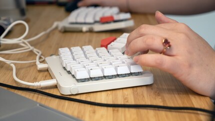 A split keyboard is worth its weight in gold when you’re on the move.