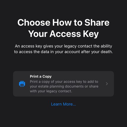 Il documento può essere stampato e aggiunto al tuo testamento.