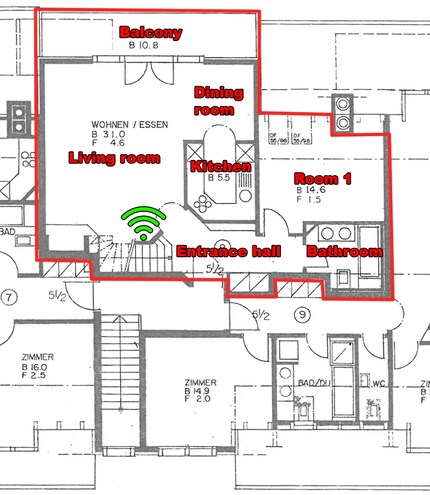 The lower loft floor.