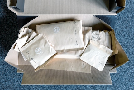 Säcke aus FSC-zertifiziertem Papier.