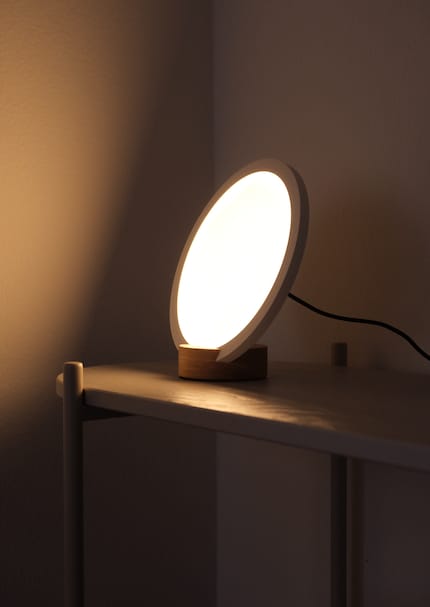 Two in one: therapy light in winter and mood lighting in summer.