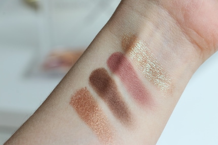 Swatches: Golden Hour, Grounded, Self-Love and Offshore.
