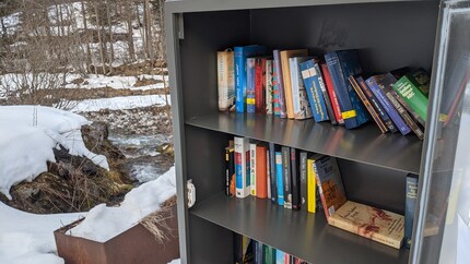 Boîte à livres de la commune de Brand dans le Vorarlberg.