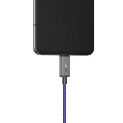 Ladekabel mit Schalter zur Trennung der Datenverbindung.