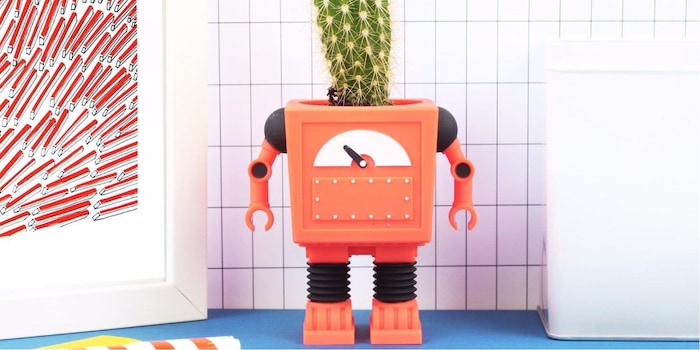Simply funny: The robot flower pots are especially suitable for small cacti. Simply funny: The robot flower pots are especially suitable for small cacti.