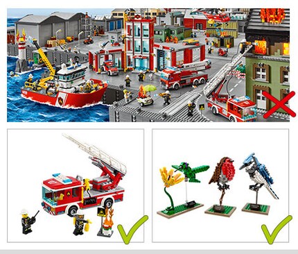 Nur einzelne Sets sind zugelassen, Serien werden abgelehnt.