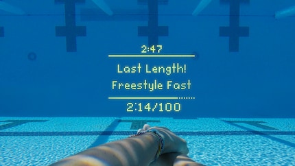 Mit der Display-Brille hast du Ziele und Zwischenzeiten vor Augen.