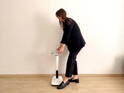 Comme je l'espérais, avec ce tabouret et son assise dynamique, je suis rarement immobile et jamais statique.