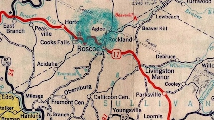 Agloe, a fictional place in upstate New York. Image: Omnictionary