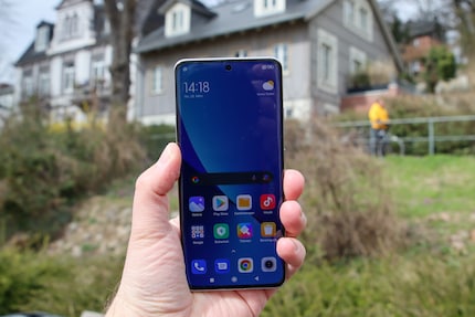 Das Display im Sonnenschein.