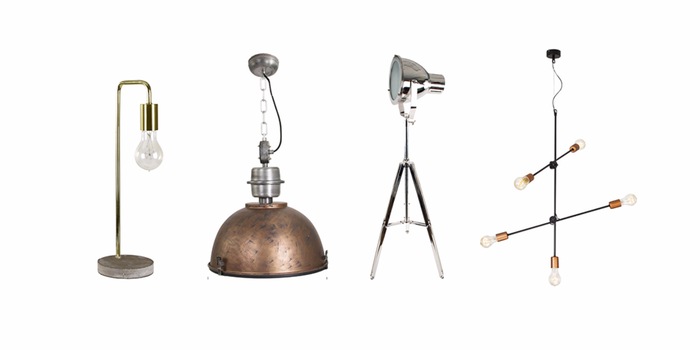 Roher Charme: Lampen im Industrie-Stil.