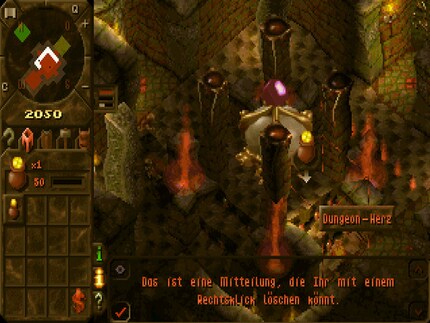 Das Dungeon-Herz ist der wichtigste Teil eures Kerkers. Wird es zerstört, ist die Runde verloren. Dieses Konzept stand bereits früh in der Entwicklung von Dungeon Keeper fest.