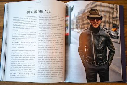 A cool vintage piece like this leather jacket can give an outfit that certain something.