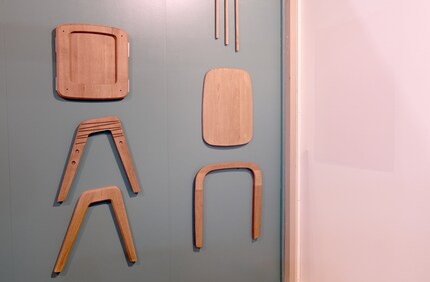 Der No More Less Chair am «Salone Satellite», Milan Design Week 2022.