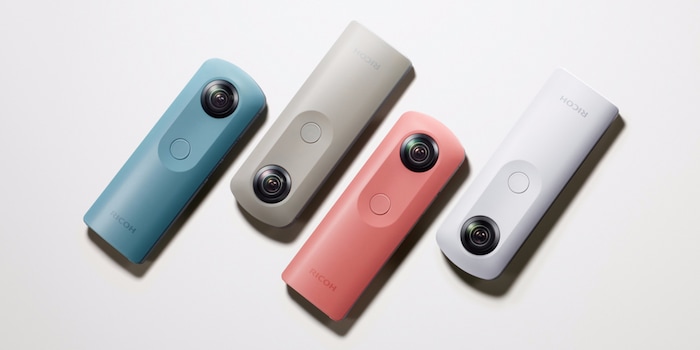 Passend zu deinem Stil: Die Ricoh Theta SC gibts in vier verschiedenen Farben. Passend zu deinem Stil: Die Ricoh Theta SC gibts in vier verschiedenen Farben.