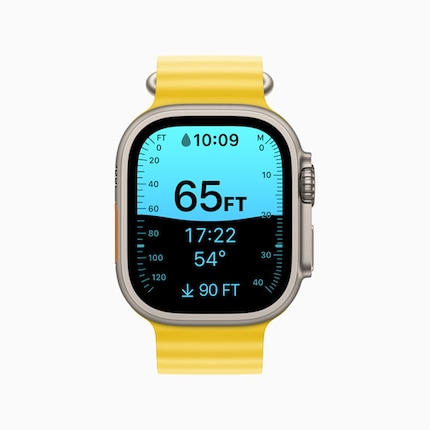 Quando si fa un'immersione, si dice che l'Apple Watch Ultra brilli di una luce extra luminosa...