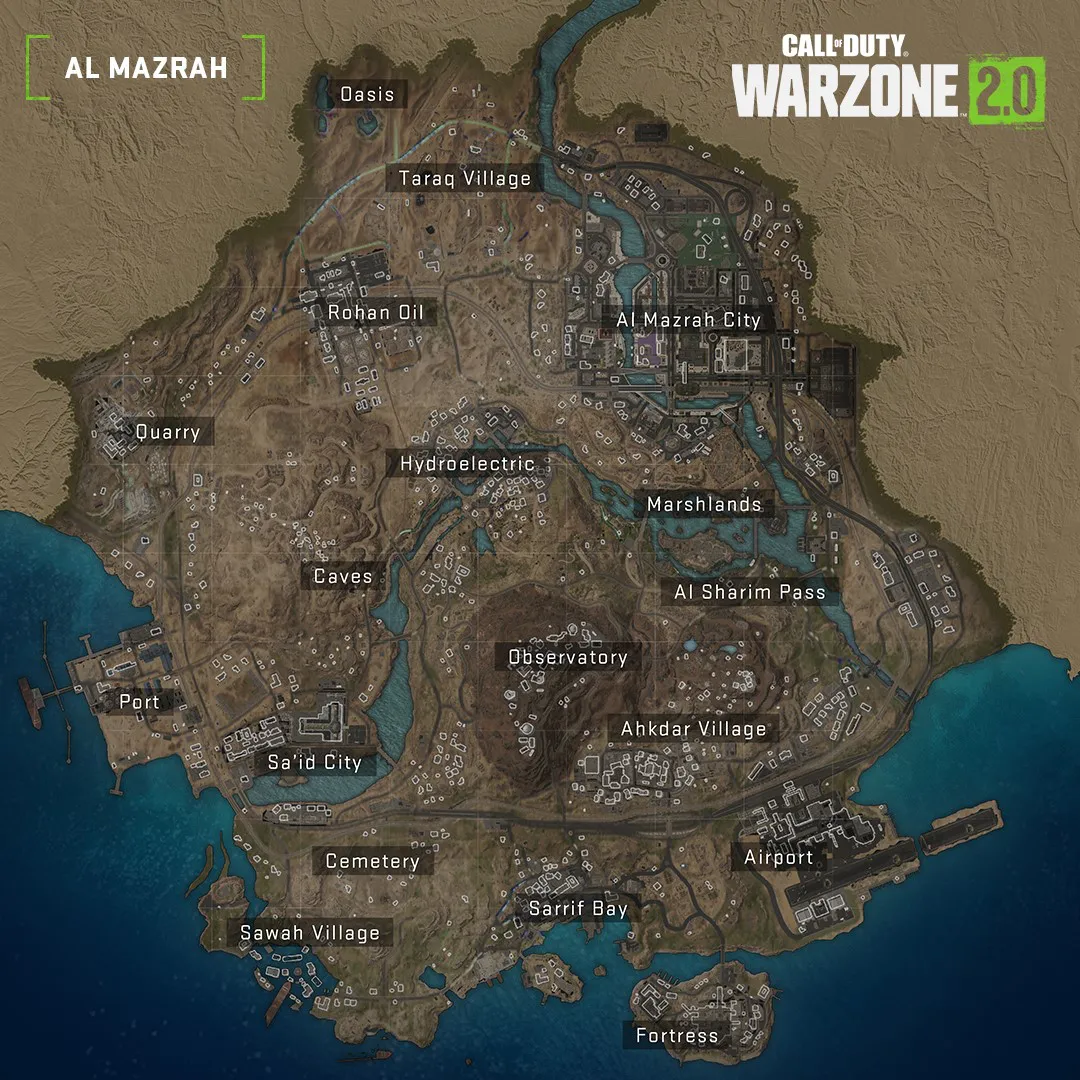 So sieht die neue Map Al Mazrah aus.