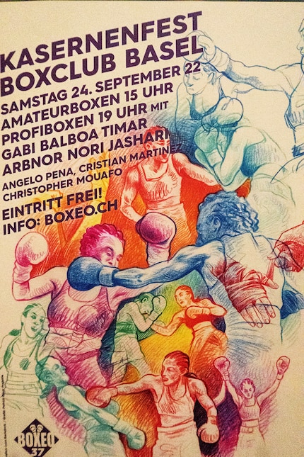 Poster vintage del 37esimo Boxeo
