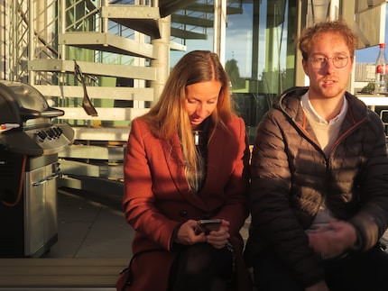 Der Sonnenuntergang sorgt für schönes Licht.